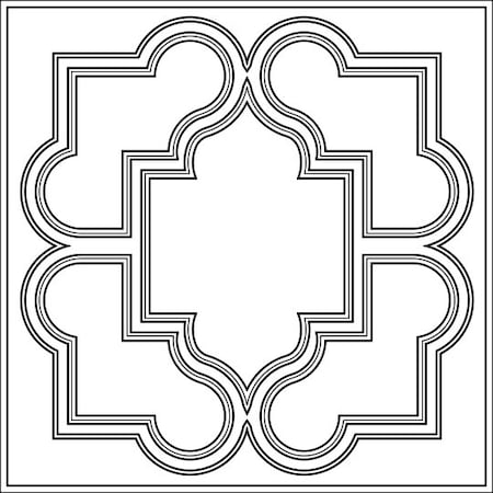 Ceilume Victorian 2ft x 2ft Frosted Ceiling Tile V1-VICTOR-22CLR